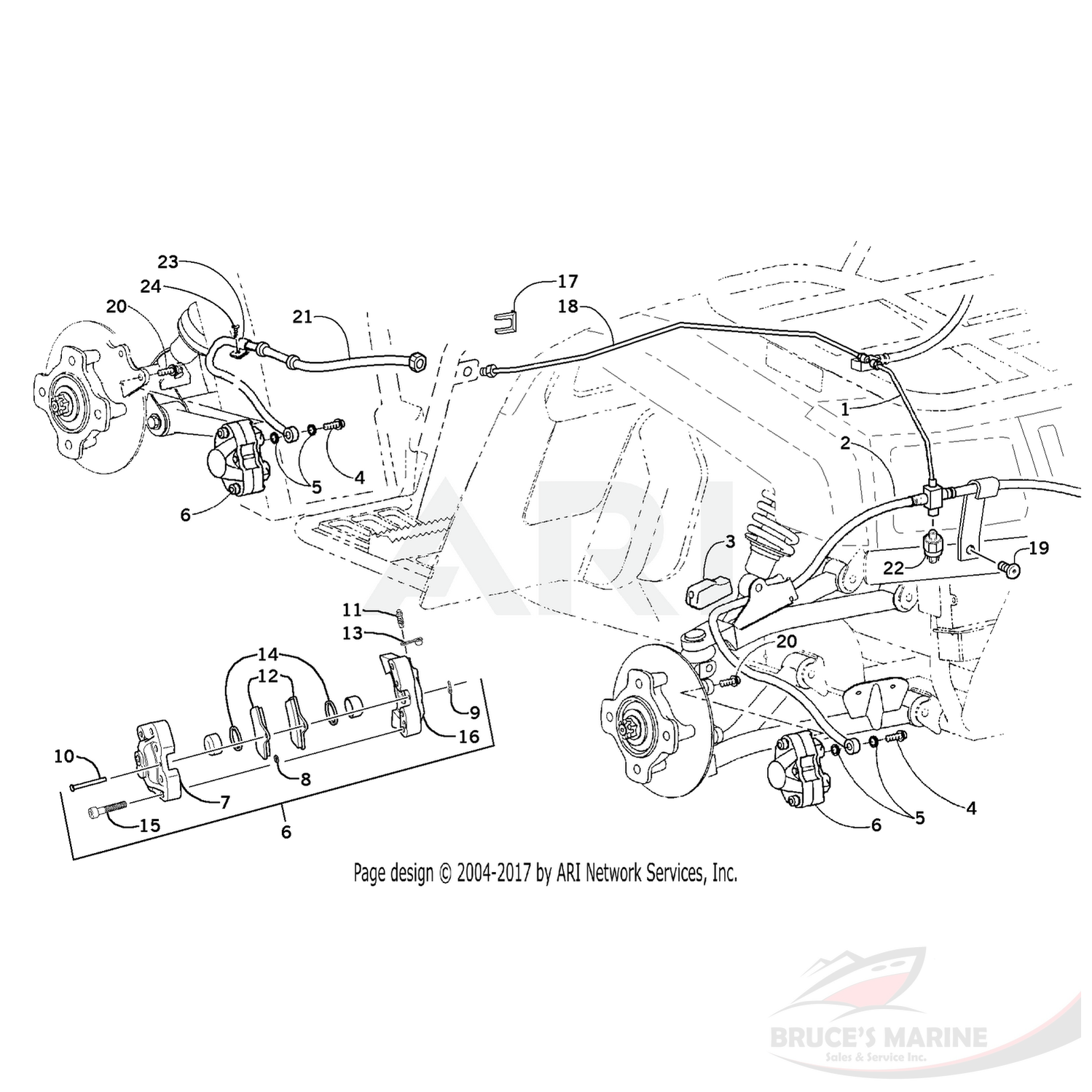 0402-011 Genuine Factory Arctic Cat Part - Caliper, Brake LH