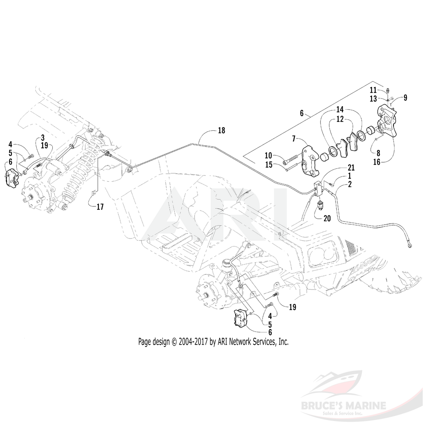 0402-096 Genuine Factory Arctic Cat Part - Hydraulic Brake Pad Set