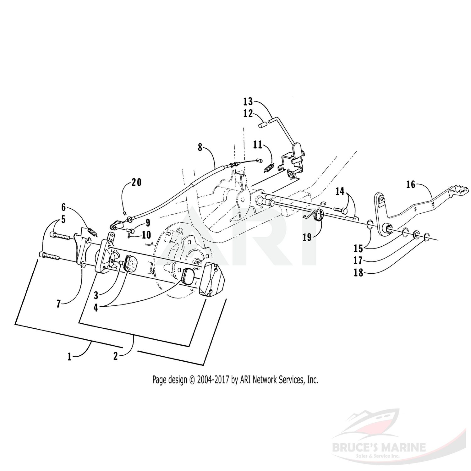 0502-020 Genuine Factory Arctic Cat Part - Brake Pad Set