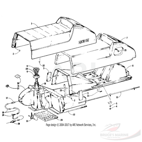 0510-358 Genuine Factory Arctic Cat Part - Strainer, Gas Tank