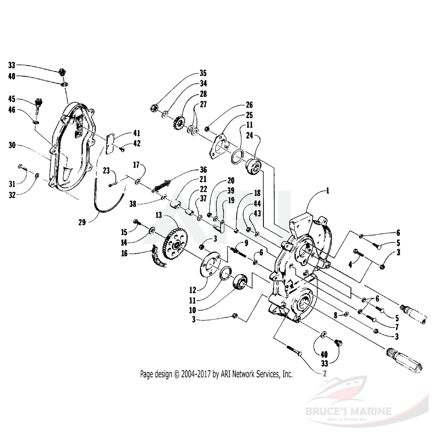 0602-432 Genuine Factory Arctic Cat Part - Chaincase Cover (0702-489)