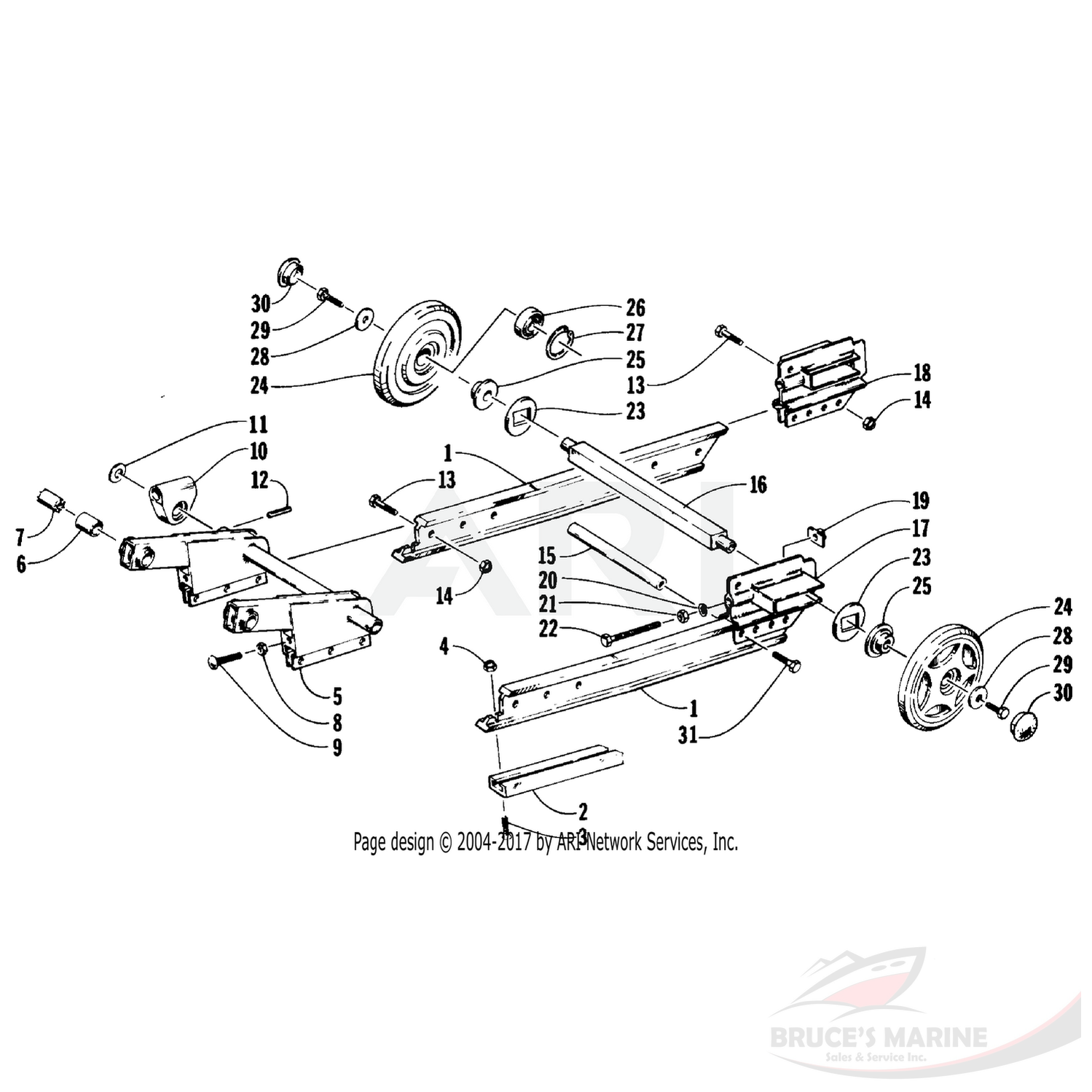 0604-331 Genuine Factory Arctic Cat Part - Idler Wheel