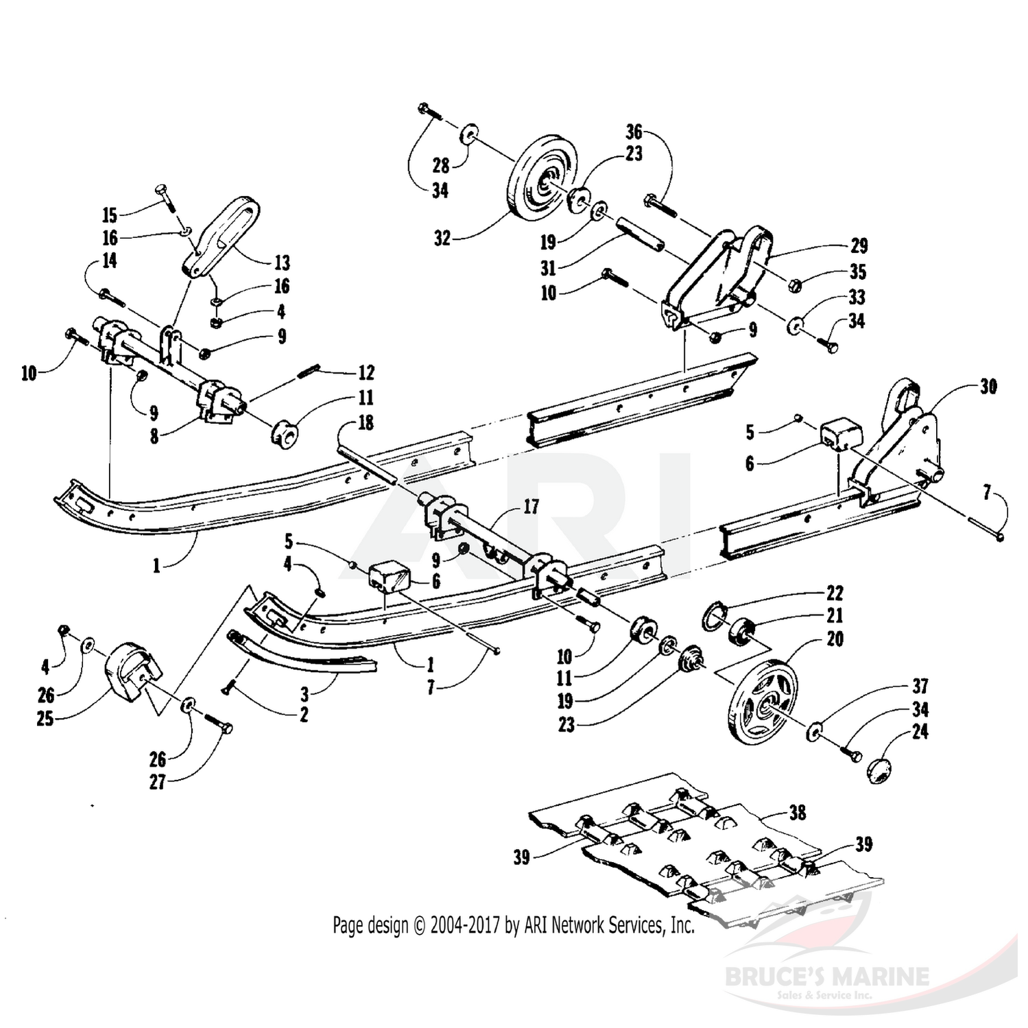 0604-334 Genuine Factory Arctic Cat Part - Idler Wheel