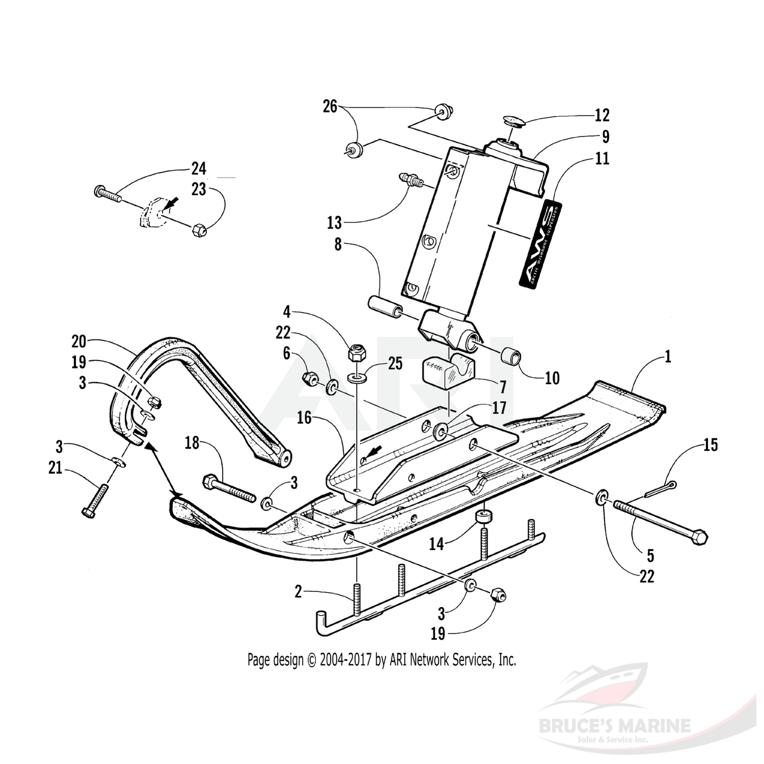 0604-380 Genuine Factory Arctic Cat Part - Axle