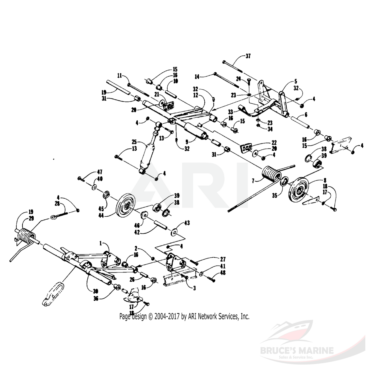 0604-460 Genuine Factory Arctic Cat part - Front Right Spring