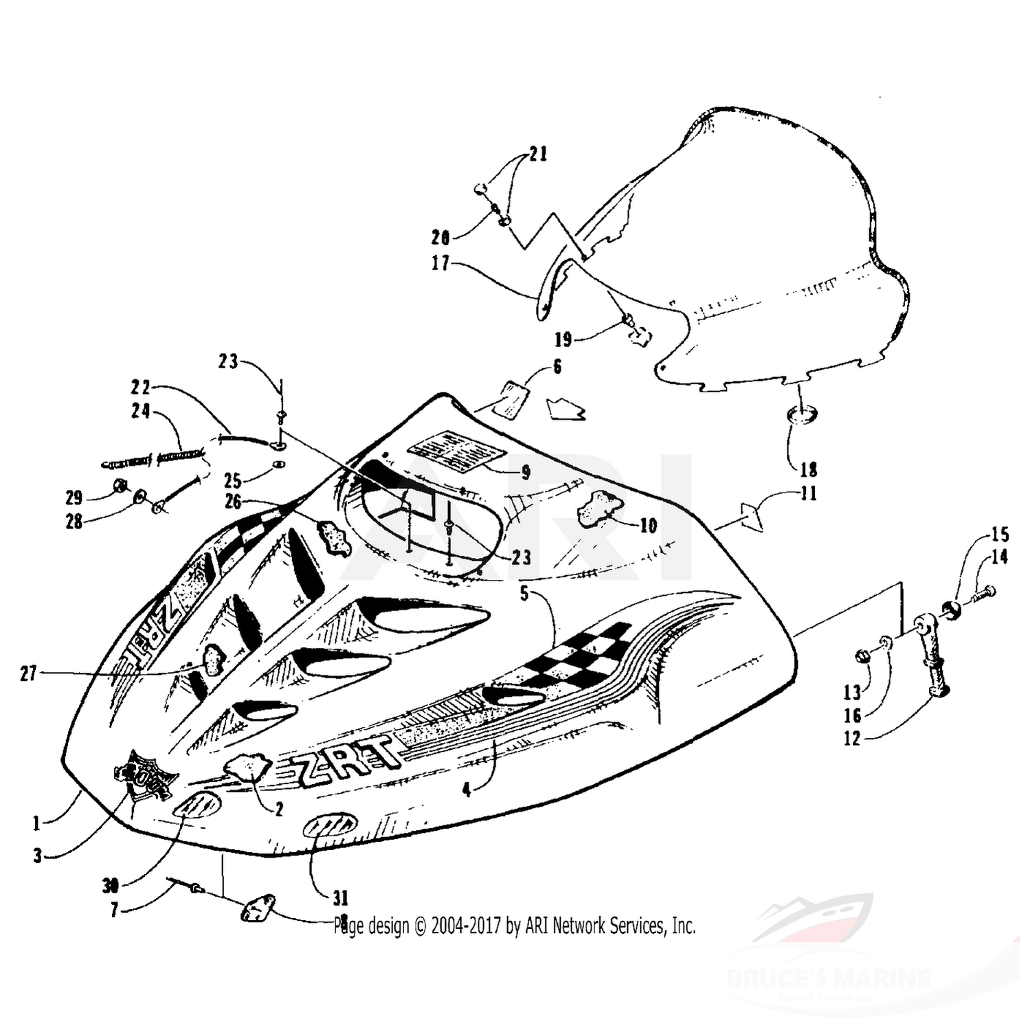 0623-261 Genuine Factory Arctic Cat Part - Cup Washer