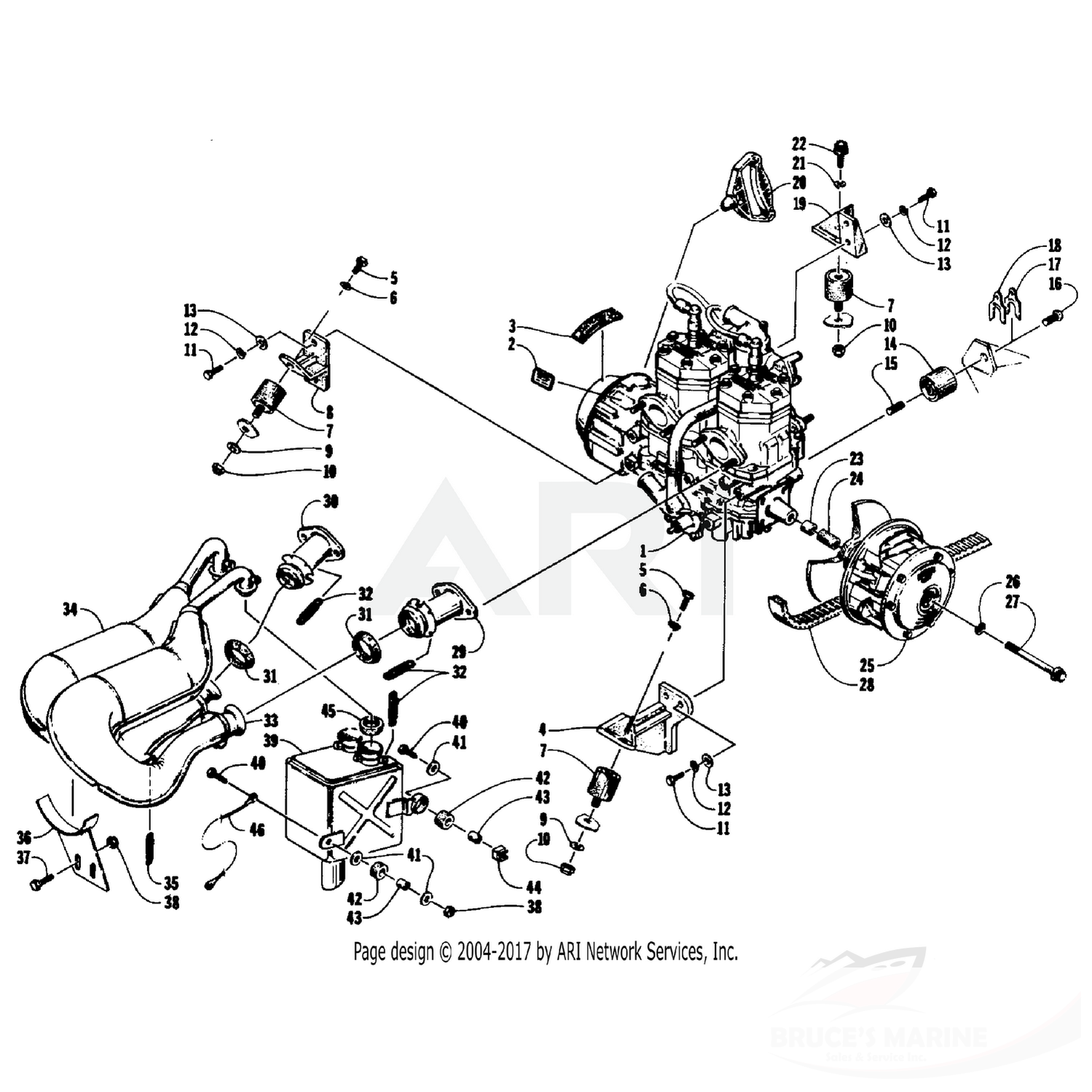 0623-281 Genuine Factory Arctic Cat Part - Stud Engine Mount