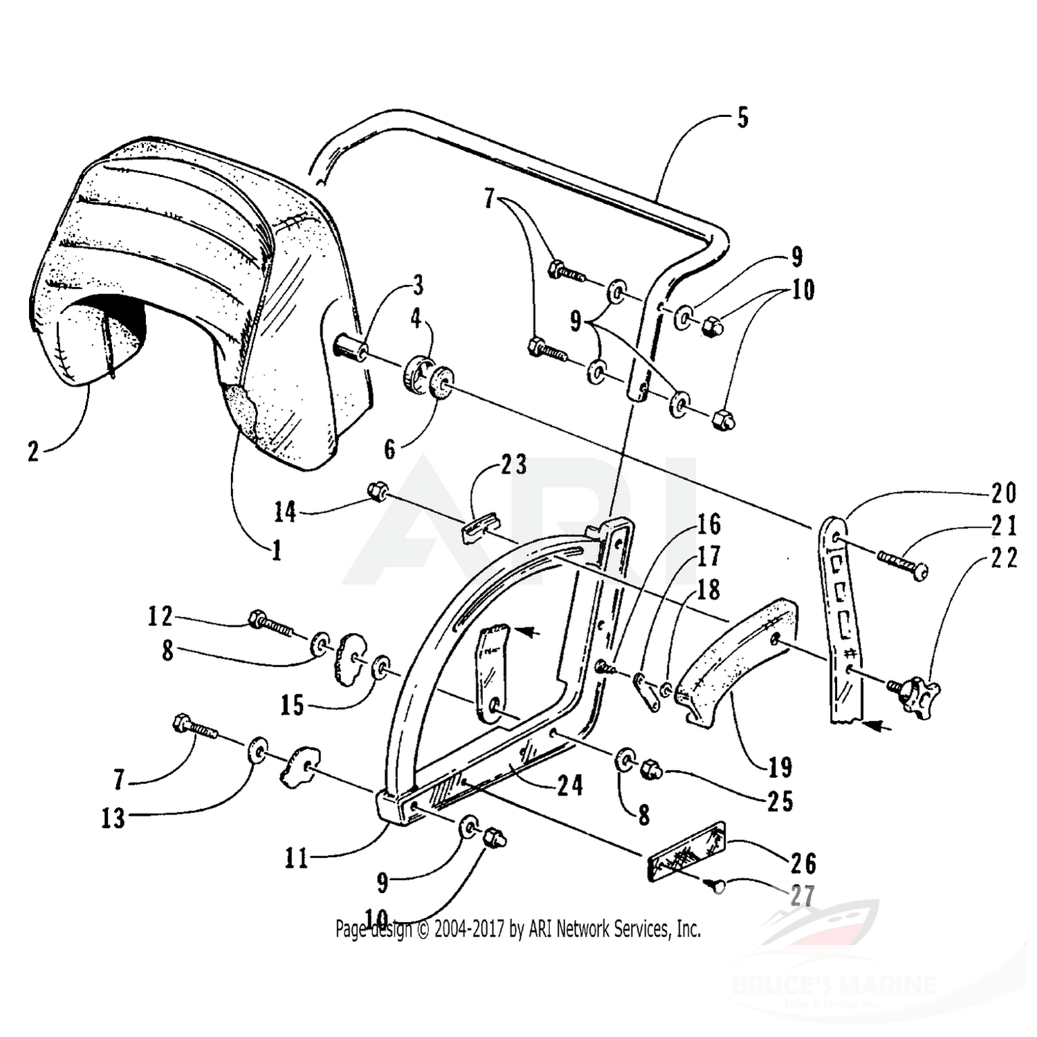 0623-539 Genuine Arctic Cat Part - Washer, Cup (Replaced by 0723-003)