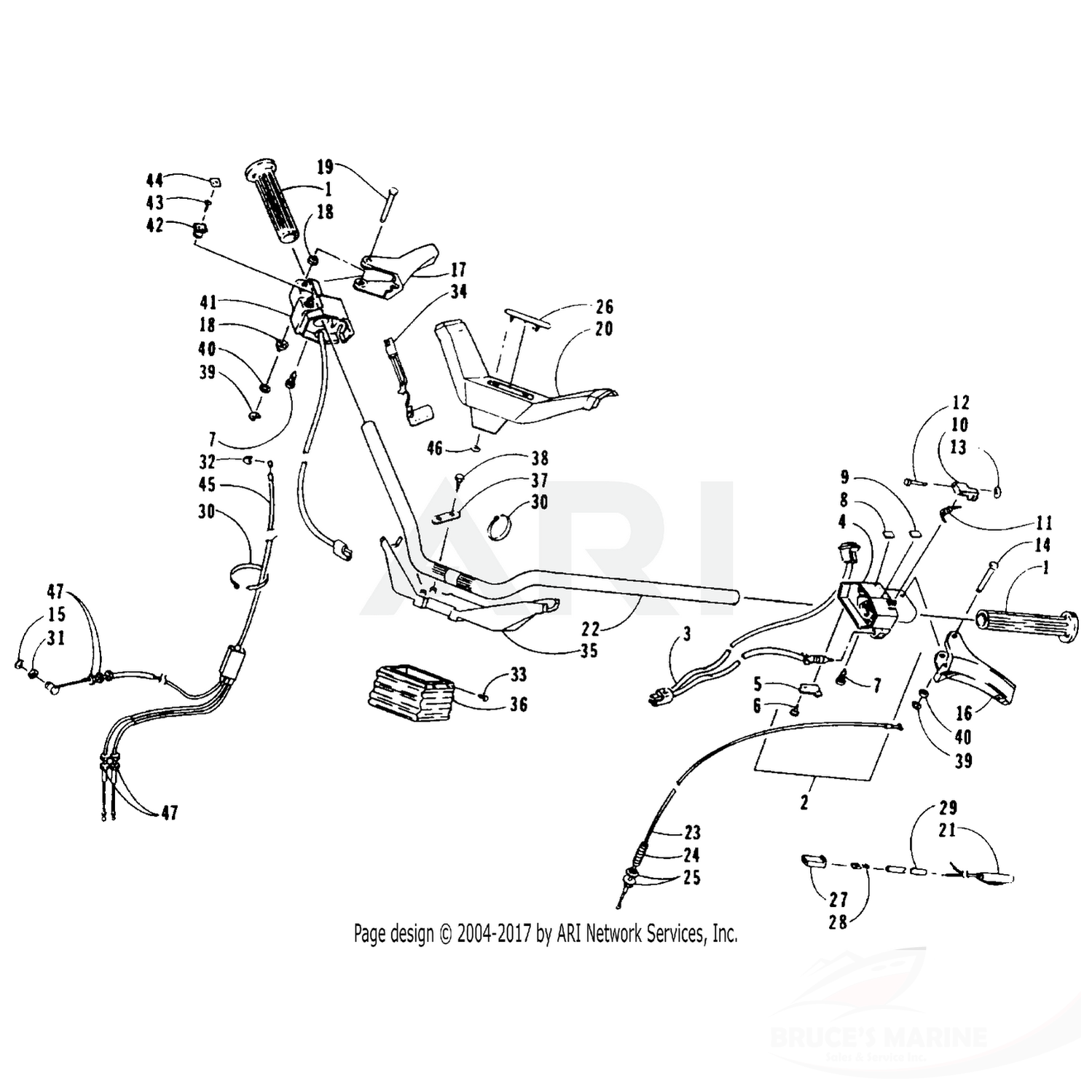 0687-048 Genuine Factory Arctic Cat Part - Brake Cable