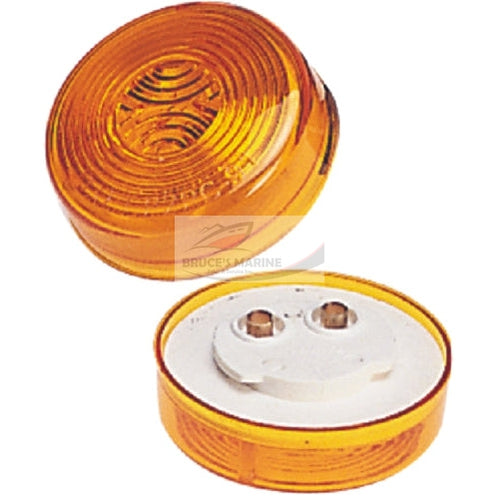 2" Round Side Marker Light, Amber