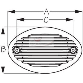 BILLET SCREW-IN GRILL FOR 431255 HORN - WHITE