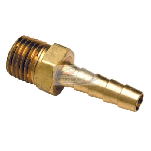 Brass Male Hose Barb 1/4" Barb - 3/8" NPT