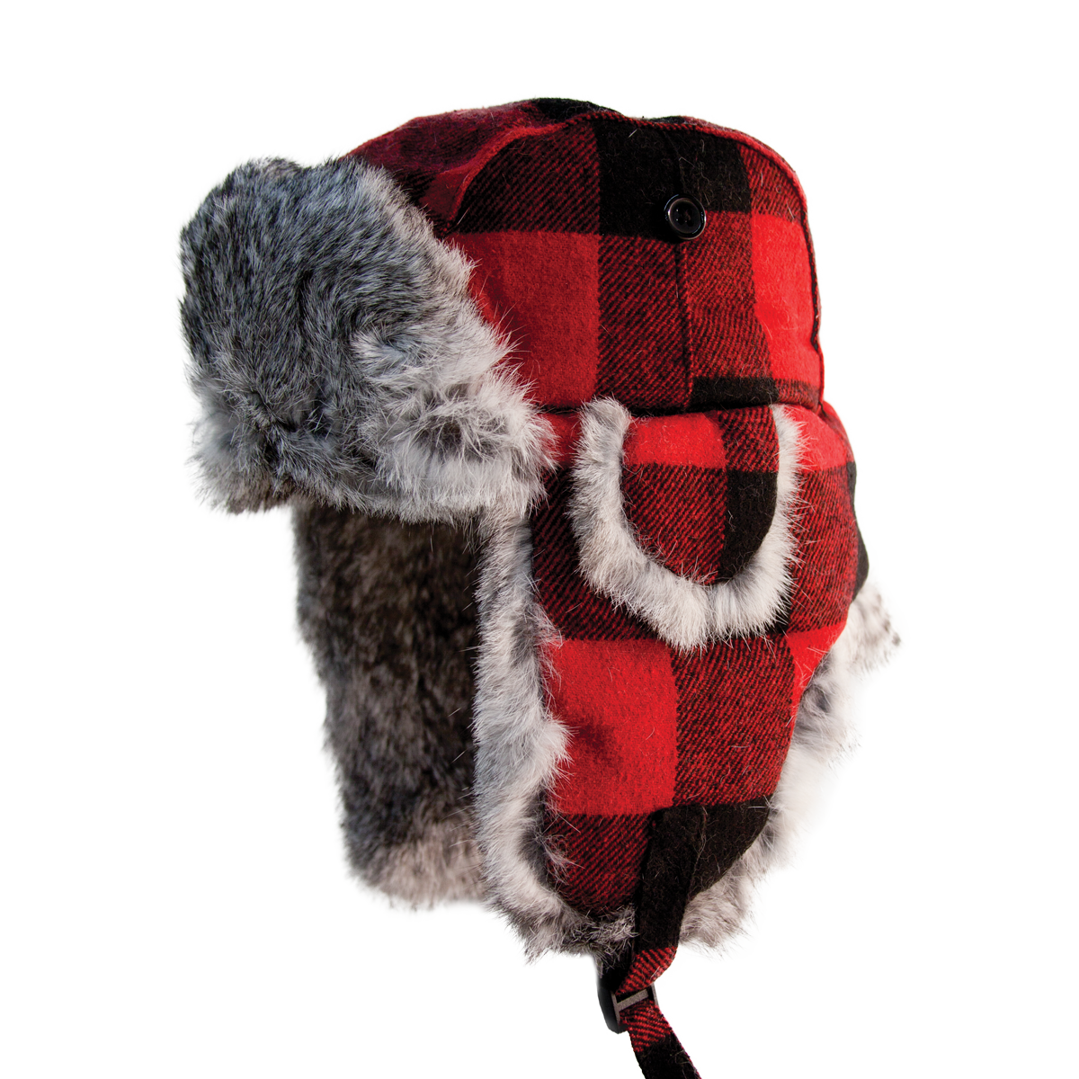 PLAID ALASKAN FUR HAT