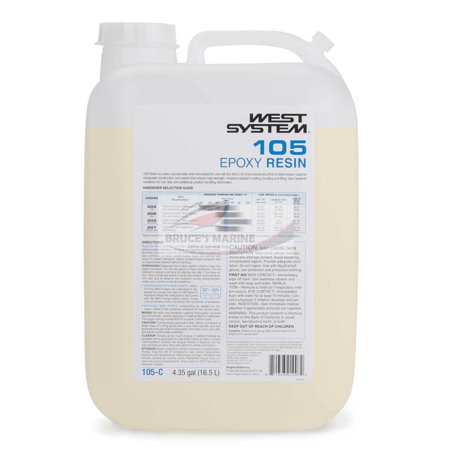 West System C105C Resin - 16.46 L (4.35 Gal)