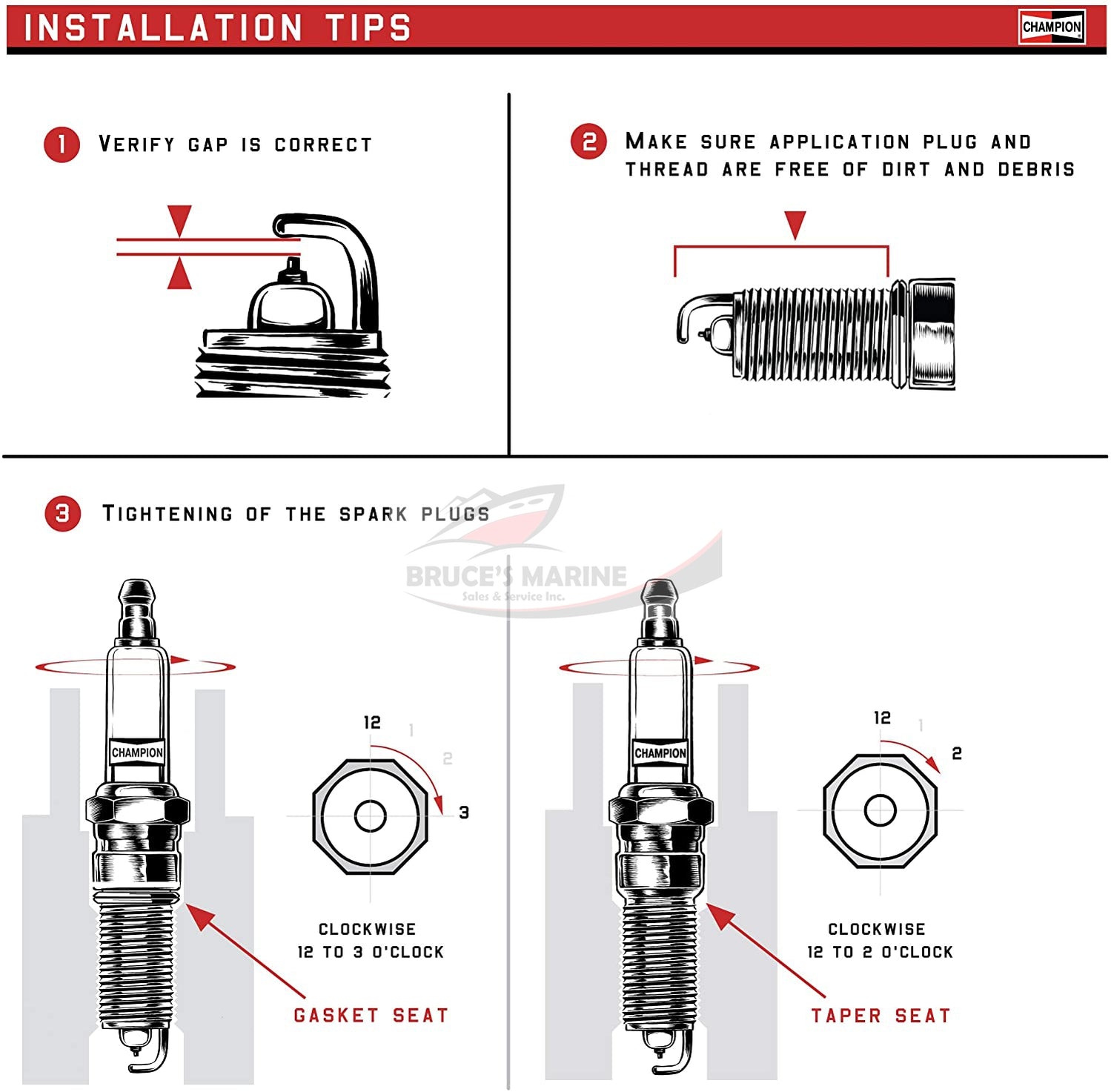 XC12PEPB Champion Spark Plug P/N 5001211